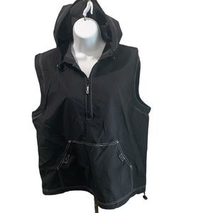 Vintage Catalina Vest Womens Small Black Zip Sleeveless Outdoor Walking Exercis